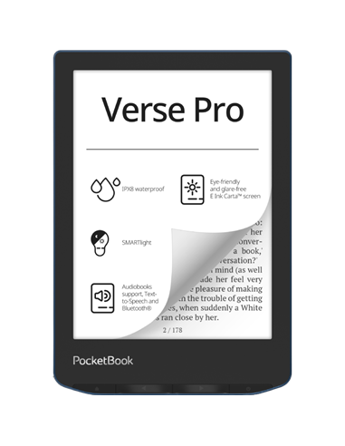 Электронная книга PocketBook Verse PRO 634, Лазурный