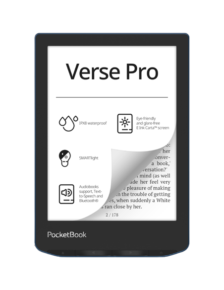 Электронная книга PocketBook Verse PRO 634, Лазурный