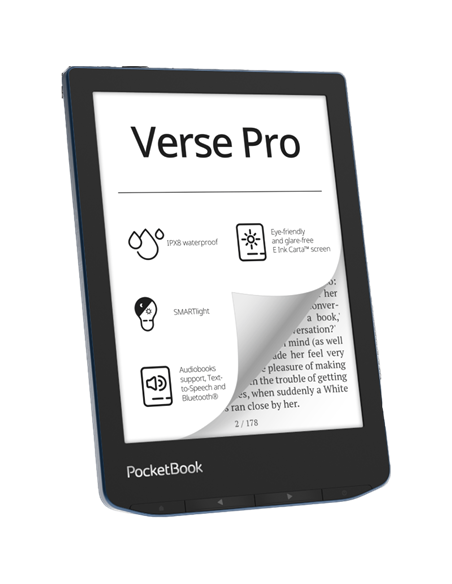 Электронная книга PocketBook Verse PRO 634, Лазурный Электронная книга PocketBook Verse PRO 634, Лазурный
