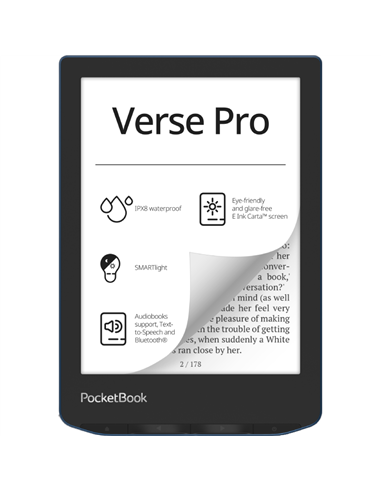 Электронная книга PocketBook Verse PRO 634, Лазурный
