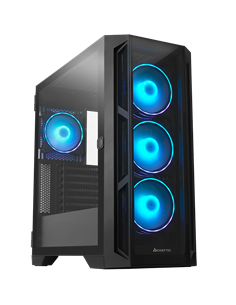 Компьютерный корпус Chieftec GA-01B-TG-OP, Midi-Tower, Без блока питания, Чёрный