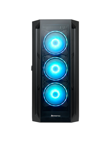 Carcasă PC Chieftec GA-01B-TG-OP, Midi-Tower, Fără PSU, Negru
