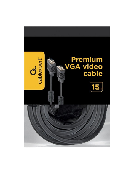 Cablu Video Cablexpert CC-PPVGA-15M-B, VGA D-Sub (M) - VGA D-Sub (M), 15m, Negru