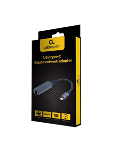 Адаптер USB Cablexpert A-USB3C-LAN-01, USB Type-C (M) - , 0,15м, Серый 2
