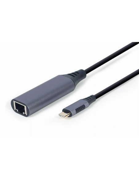 Adaptor USB Cablexpert A-USB3C-LAN-01, USB Type-C (M) - , 0,15m, Gri