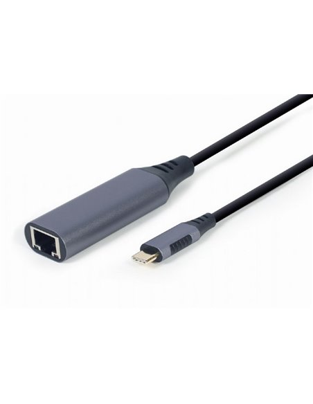 Adaptor USB Cablexpert A-USB3C-LAN-01, USB Type-C (M) - , 0,15m, Gri