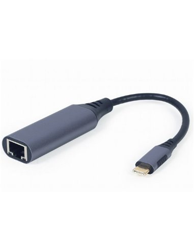 Адаптер USB Cablexpert A-USB3C-LAN-01, USB Type-C (M) - , 0,15м, Серый