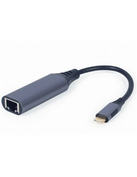 Адаптер USB Cablexpert A-USB3C-LAN-01, USB Type-C (M) - , 0,15м, Серый