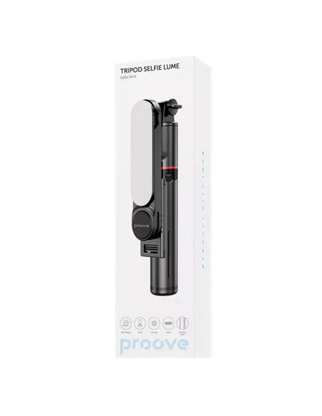 Selfie Stick Proove Selfie Lume, Negru