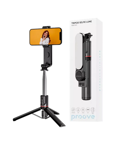 Selfie Stick Proove Selfie Lume, Negru