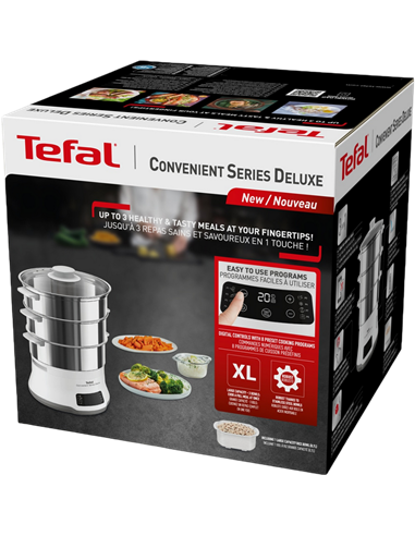Aparat de gătit cu aburi Tefal VC502D10, Alb