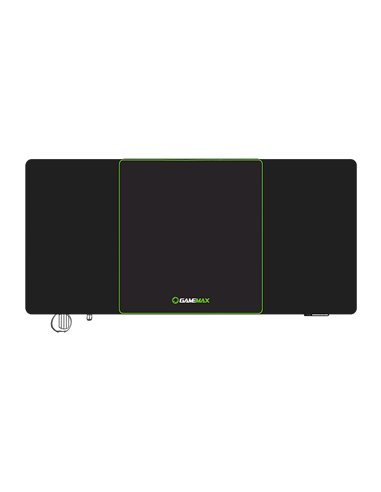 Birou Gaming Gamemax D160-Black-EC, Negru