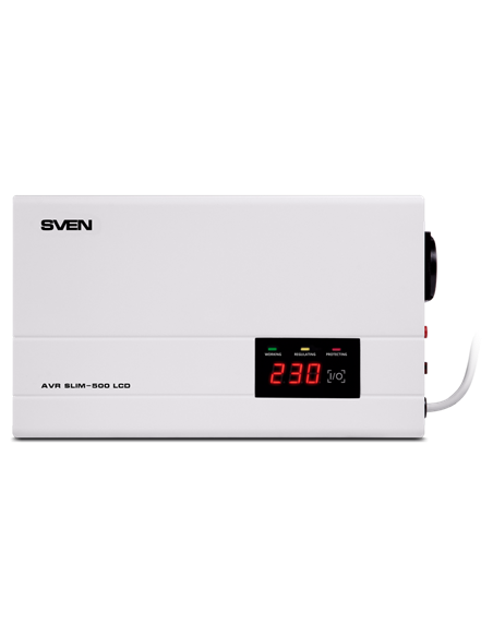 Stabilizator de Tensiune SVEN SLIM AVR-500 LCD, 500VA