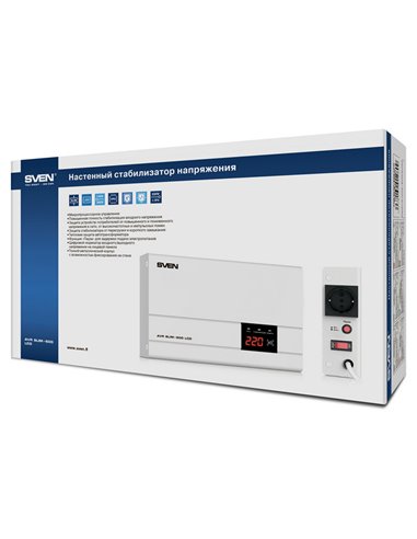 Stabilizator de Tensiune SVEN SLIM AVR-500 LCD, 500VA