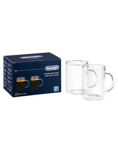Набор стаканов DeLonghi DLSC320, 250 мл, 2 шт, Прозрачный