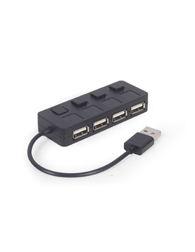 USB-концентратор Gembird UHB-U2P4-05, Чёрный
