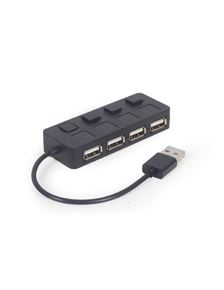 USB-концентратор Gembird UHB-U2P4-05, Чёрный