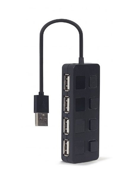 USB-концентратор Gembird UHB-U2P4-05, Чёрный