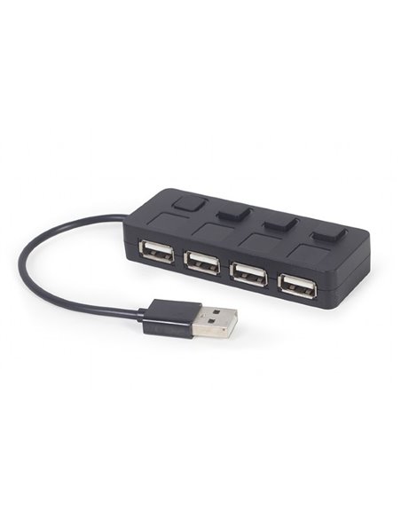 USB-концентратор Gembird UHB-U2P4-05, Чёрный