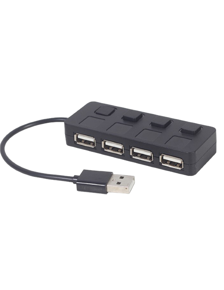 USB-концентратор Gembird UHB-U2P4-05, Чёрный