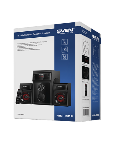 Boxe pentru calculator 2.1 SVEN MS-302, Negru