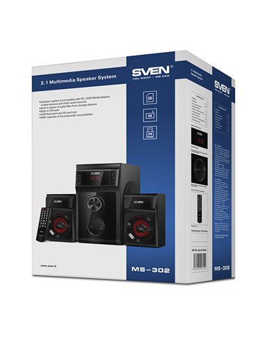 Boxe pentru calculator 2.1 SVEN MS-302, Negru