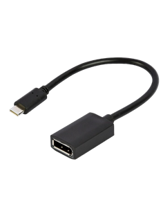 Видеокабель Cablexpert A-CM-DPF-02, USB 3.1 Type-C (M) - DisplayPort (F), 0.15 м, Чёрный