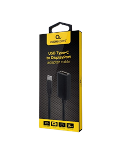 Видеокабель Cablexpert A-CM-DPF-02, USB 3.1 Type-C (M) - DisplayPort (F), 0.15 м, Чёрный 2