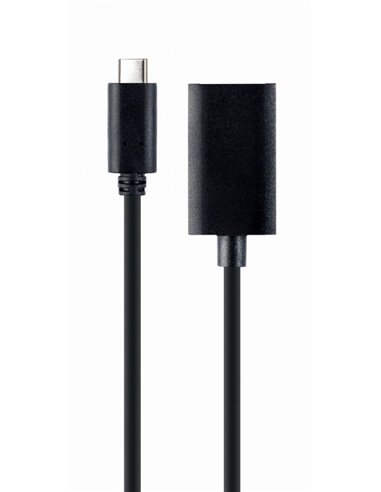 Cablu Video Cablexpert A-CM-DPF-02, USB 3.1 Type-C (M) - DisplayPort (F), 0.15 m, Negru