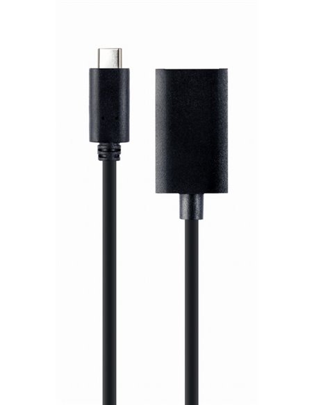 Видеокабель Cablexpert A-CM-DPF-02, USB 3.1 Type-C (M) - DisplayPort (F), 0.15 м, Чёрный