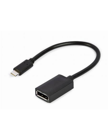 Cablu Video Cablexpert A-CM-DPF-02, USB 3.1 Type-C (M) - DisplayPort (F), 0.15 m, Negru