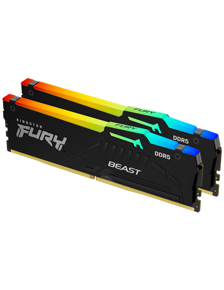 Оперативная память Kingston FURY Beast RGB, DDR5 SDRAM, 5600 МГц, 64Гб, KF556C36BBEAK2-64