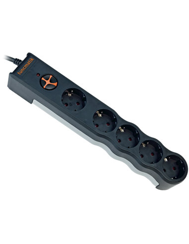 Prelungitor electric Tuncmatik TSK6136, 5 Prize, 1,5m, Negru