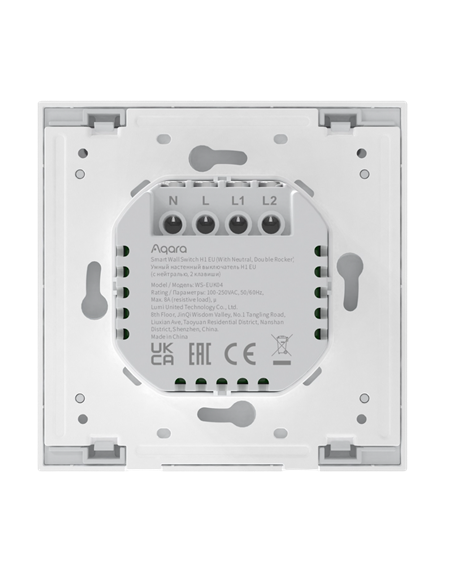 Comutator inteligent AQARA H1, Două chei сu neutru, Alb Comutator inteligent AQARA H1, Două chei сu neutru, Alb