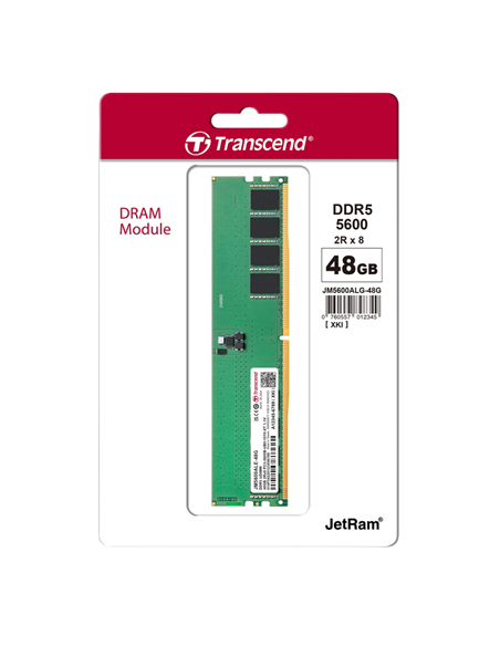 Оперативная память Transcend JetRam, DDR5 SDRAM, 5600 МГц, 48Гб, JM5600ALE-48G
