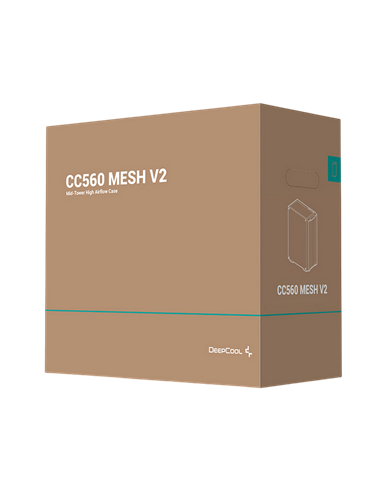 Carcasă PC Deepcool CC560 Mesh V2, Midi-Tower, Fără PSU, Negru