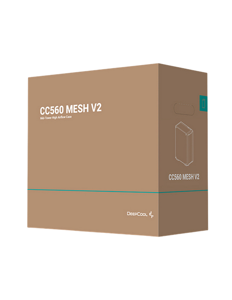 Carcasă PC Deepcool CC560 Mesh V2, Midi-Tower, Fără PSU, Negru Carcasă PC Deepcool CC560 Mesh V2, Midi-Tower, Fără PSU, Negru
