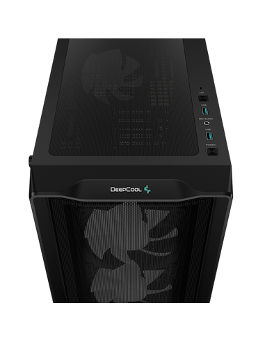 Компьютерный корпус Deepcool CC560 Mesh V2, Midi-Tower, Без блока питания, Чёрный