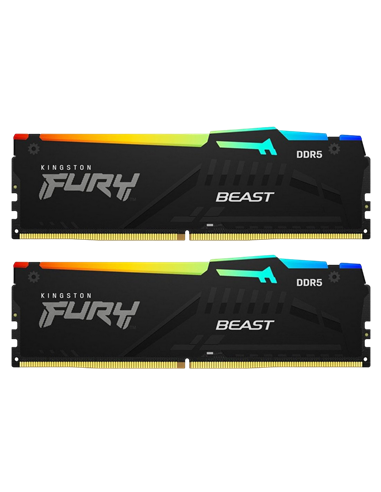 Оперативная память Kingston FURY Beast RGB, DDR5 SDRAM, 5600 МГц, 32 Гб, KF556C36BBEAK2-32