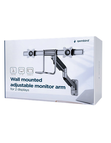 Suport înclinat pe perete Gembird MA-WA2-02, Gri