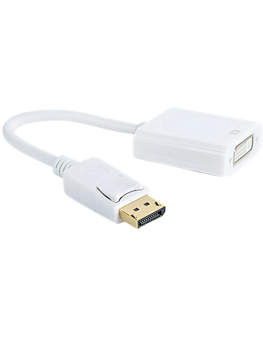 Adaptor Video Cablexpert A-DPM-DVIF-002-W, DisplayPort (M) - DVI-I (F), 0,1m, Alb