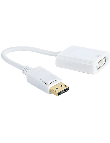 Adaptor Video Cablexpert A-DPM-DVIF-002-W, DisplayPort (M) - DVI-I (F), 0,1m, Alb