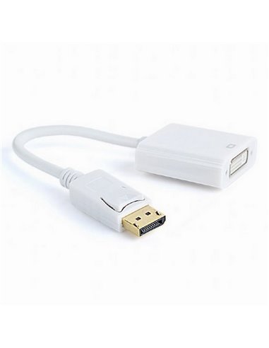 Видеоадаптер Cablexpert A-DPM-DVIF-002-W, DisplayPort (M) - DVI-I (F), 0,1м, Белый