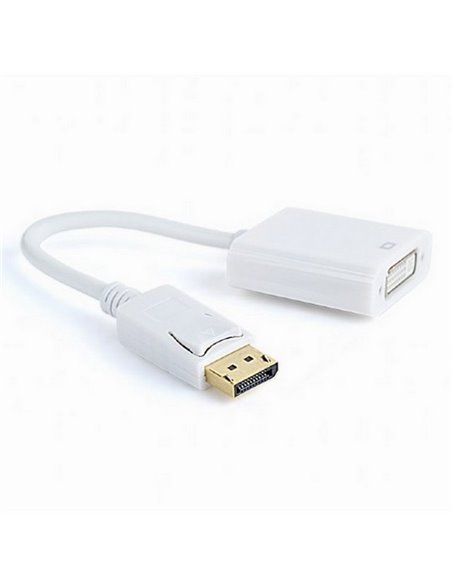 Видеоадаптер Cablexpert A-DPM-DVIF-002-W, DisplayPort (M) - DVI-I (F), 0,1м, Белый