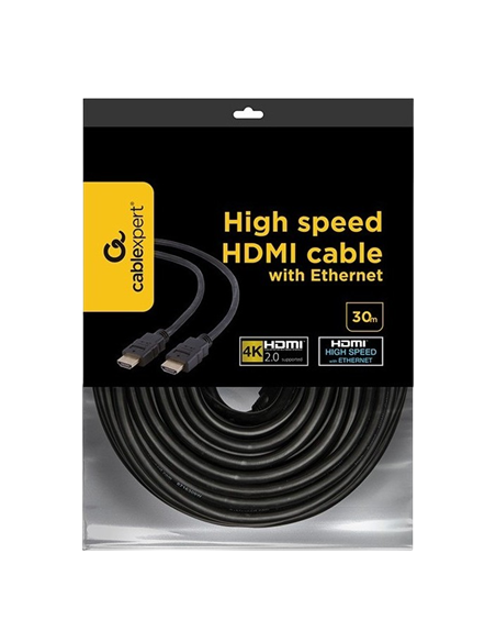 Cablu Video Cablexpert CC-HDMI4-30M, HDMI (M) - HDMI (M), 30m, Negru