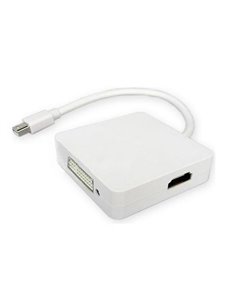 Видеоконвертер APC Electronic APC-531023, MiniDP (M) - HDMI (F) / DisplayPort (F) / DVI-D (F), 0,15м, Белый 2