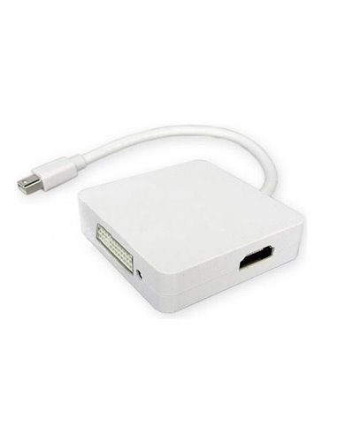 Видеоконвертер APC Electronic APC-531023, MiniDP (M) - HDMI (F) / DisplayPort (F) / DVI-D (F), 0,15м, Белый