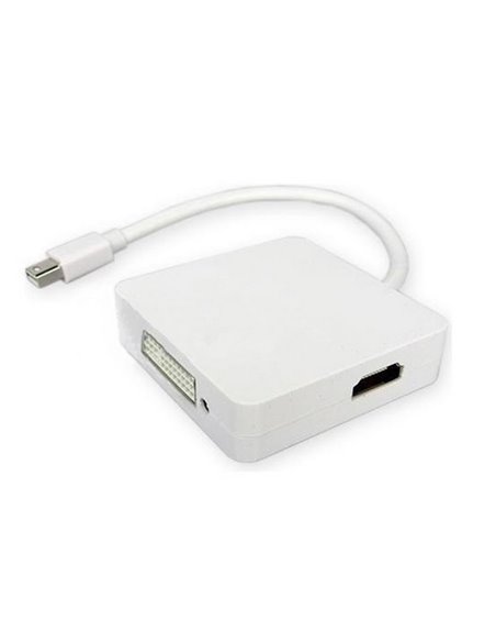 Видеоконвертер APC Electronic APC-531023, MiniDP (M) - HDMI (F) / DisplayPort (F) / DVI-D (F), 0,15м, Белый