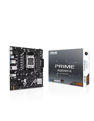 Материнская плата ASUS PRIME A620AM-K, AM5, AMD A620A, Micro-ATX