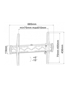 Фиксированное настенное крепление Reflecta Plano Slim, Чёрный 2